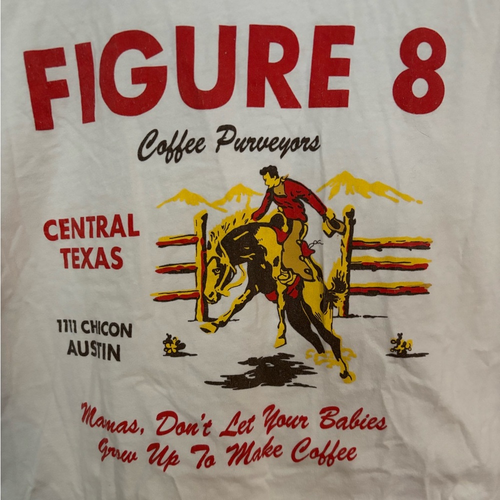 Figure 8 Coffee White Graphic Pocket T-Shirt